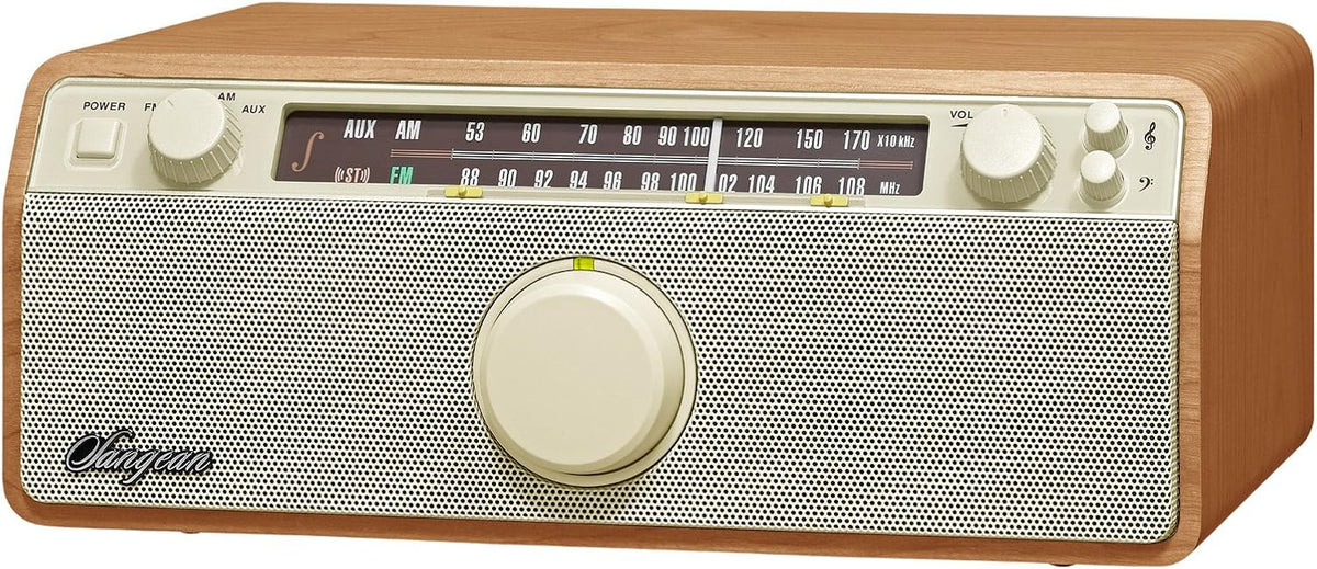 AM/FM Bluetooth Stereo Analog Wooden Cabinet Radio P143
