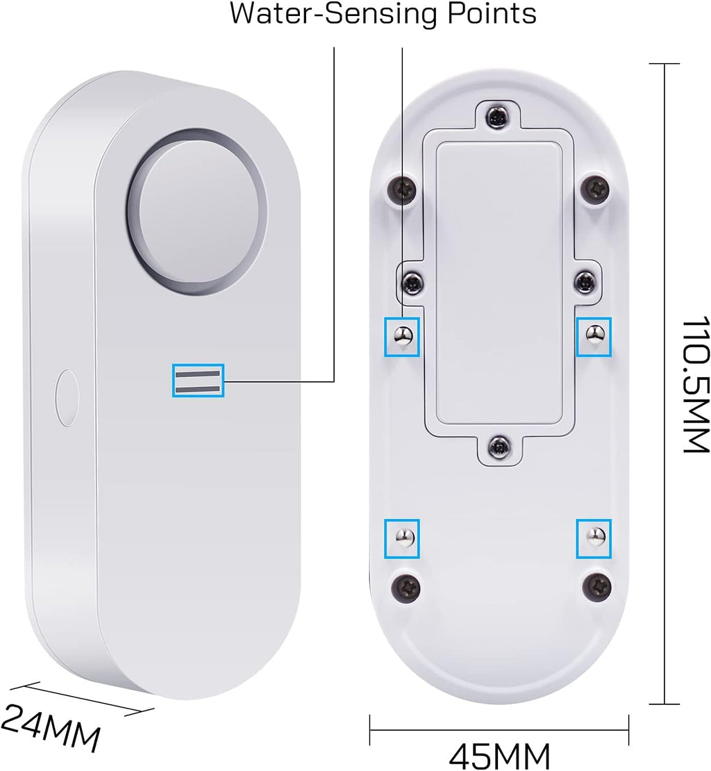 WiFi Water Sensor 5 Pack with 120dB Adjustable Alarm Q639