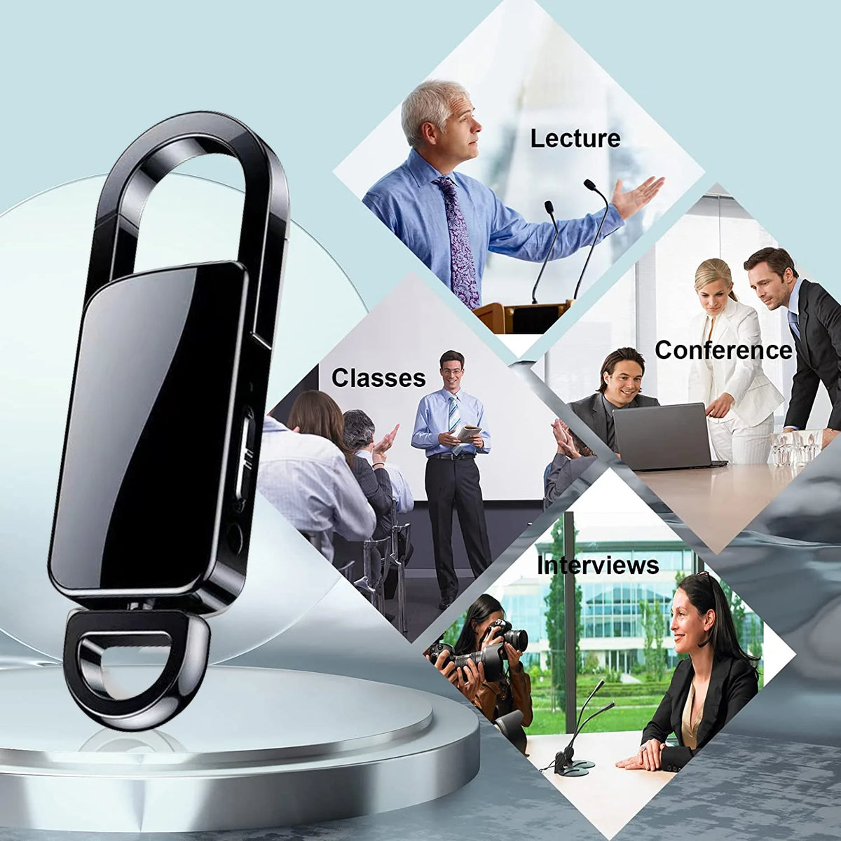 64GB Voice Activated Recorder with Noise Reduction A801085