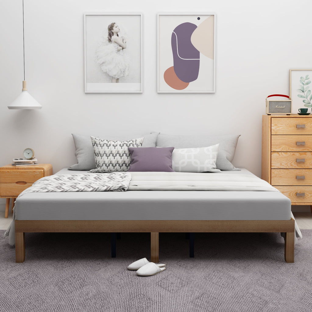 King Size Solid Wood Platform Bed N5661