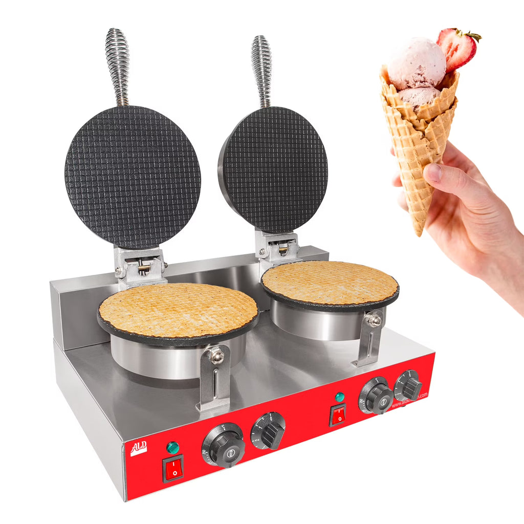 Double Nonstick Stainless Steel Waffle Cone Maker O747