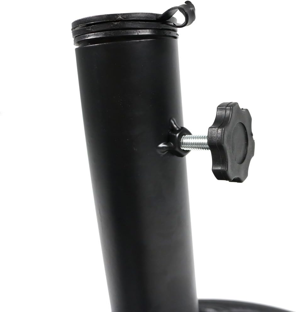 Black Cast Iron Patio Umbrella Base Stand P61685