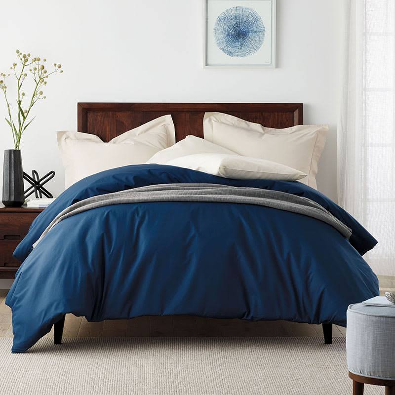 Supima Cotton Percale Duvet Cover - Brown, Size Twin M205