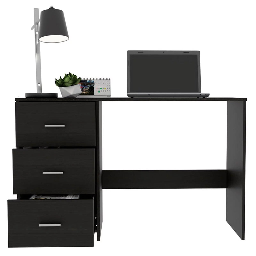 Black Computer Desk with Three Drawers H13757