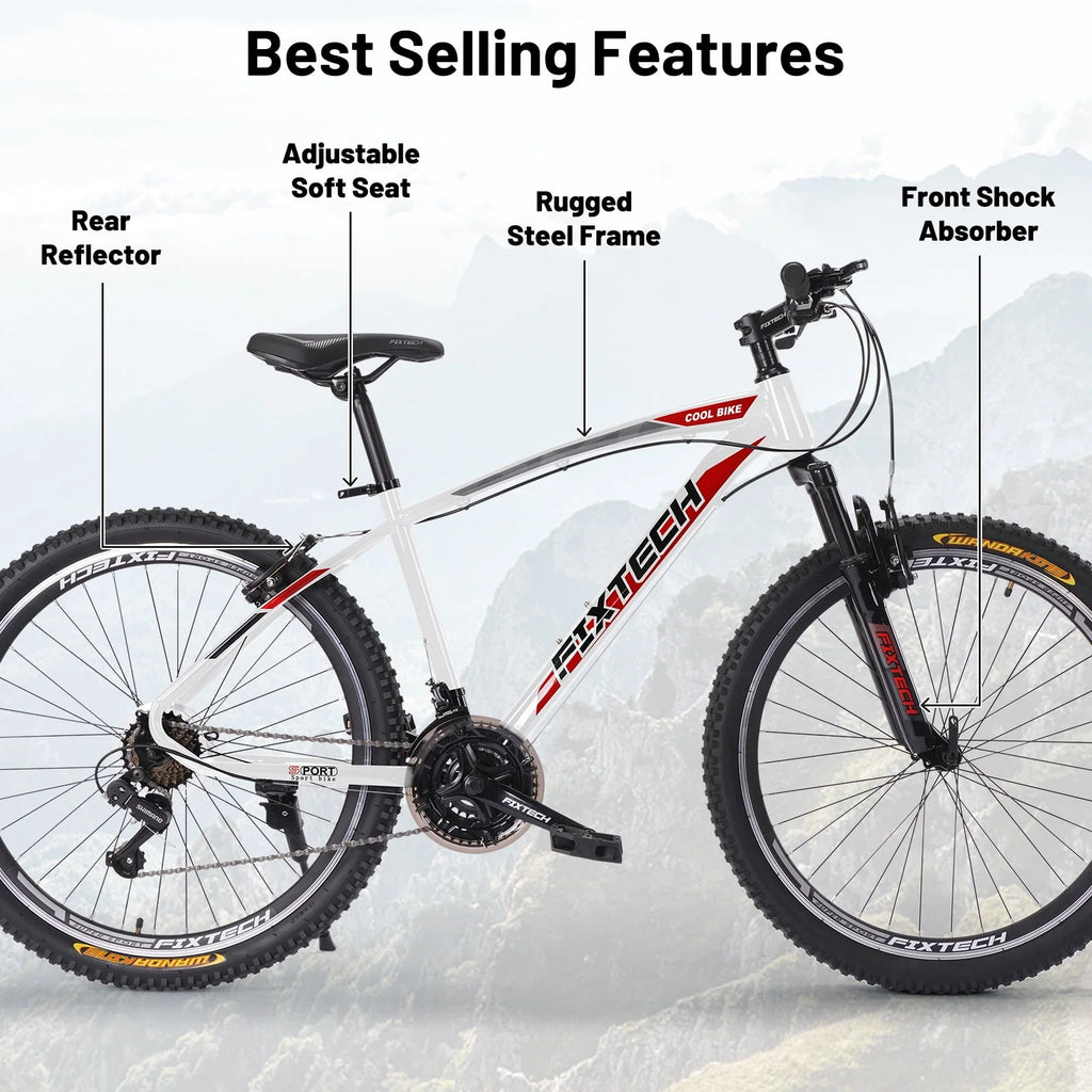 White 21 Speed Mountain Bike G3330