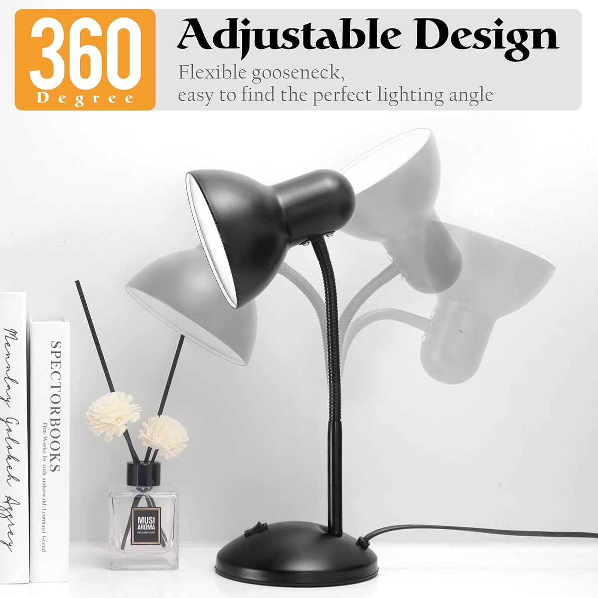 Metal Desk Lamp with LED Bulb X23375