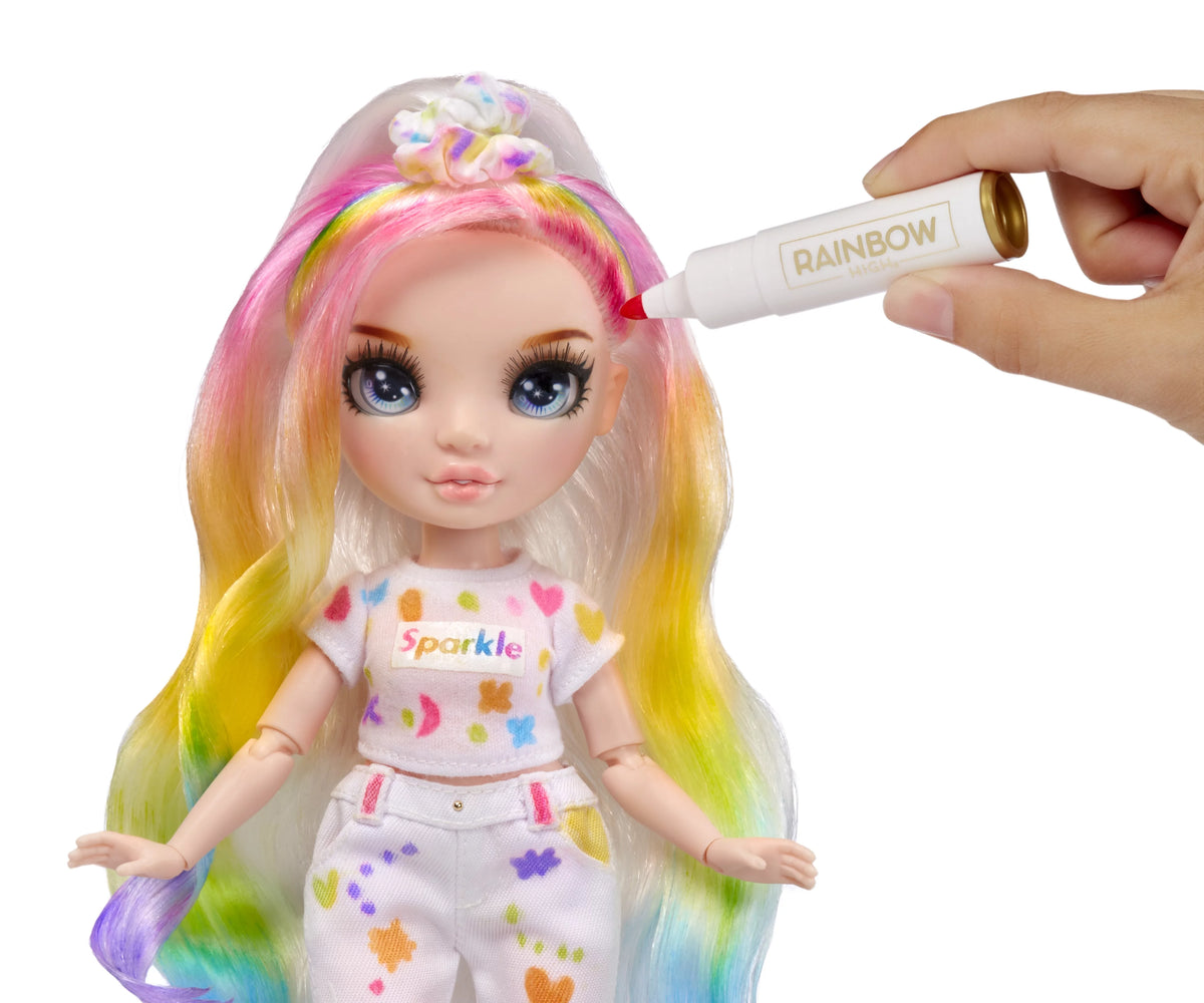 DIY Doll with Washable Markers, Blue Eyes, Straight Hair R85052