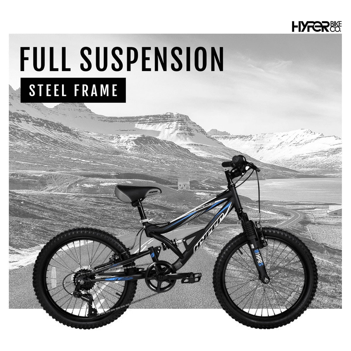 20 Boys Black Mountain Bike L237