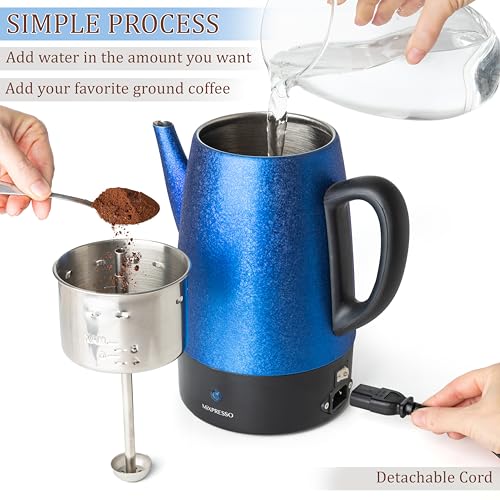Stainless Steel 10 Cup Electric Coffee Percolator Z103348