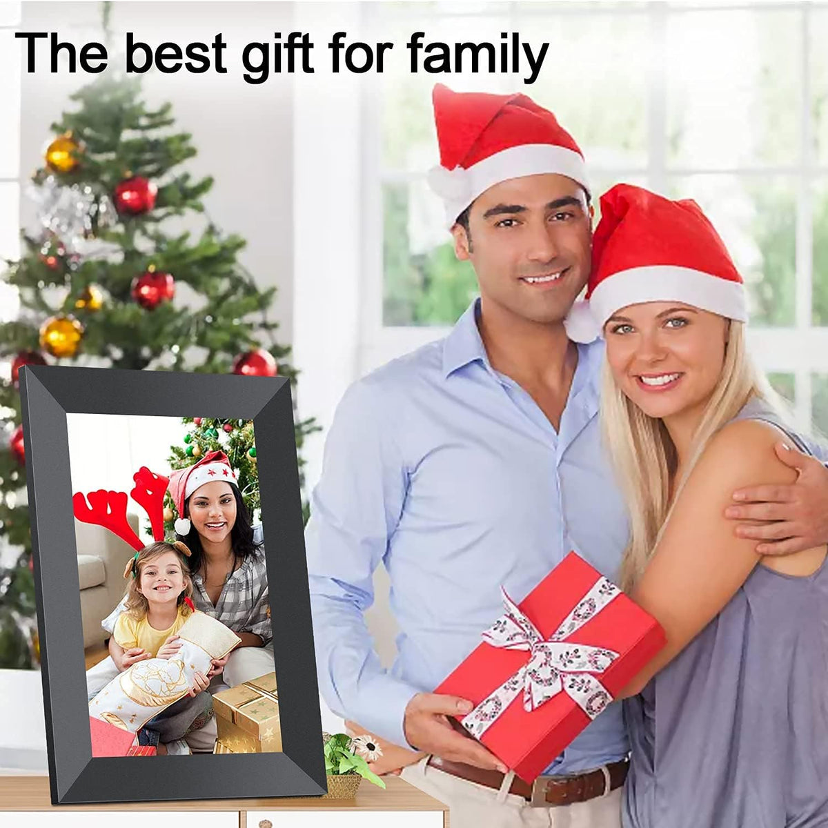 8 Inch Smart Digital Photo Frame with WiFi, IPS Touch Screen, 16GB Storage, Pack of 2 S27370