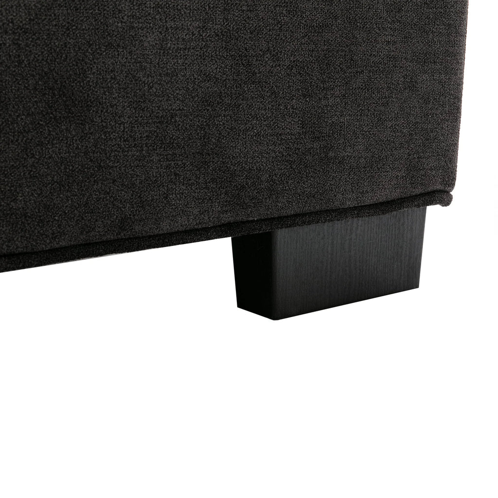 Black Ottoman Barrel Chair U113