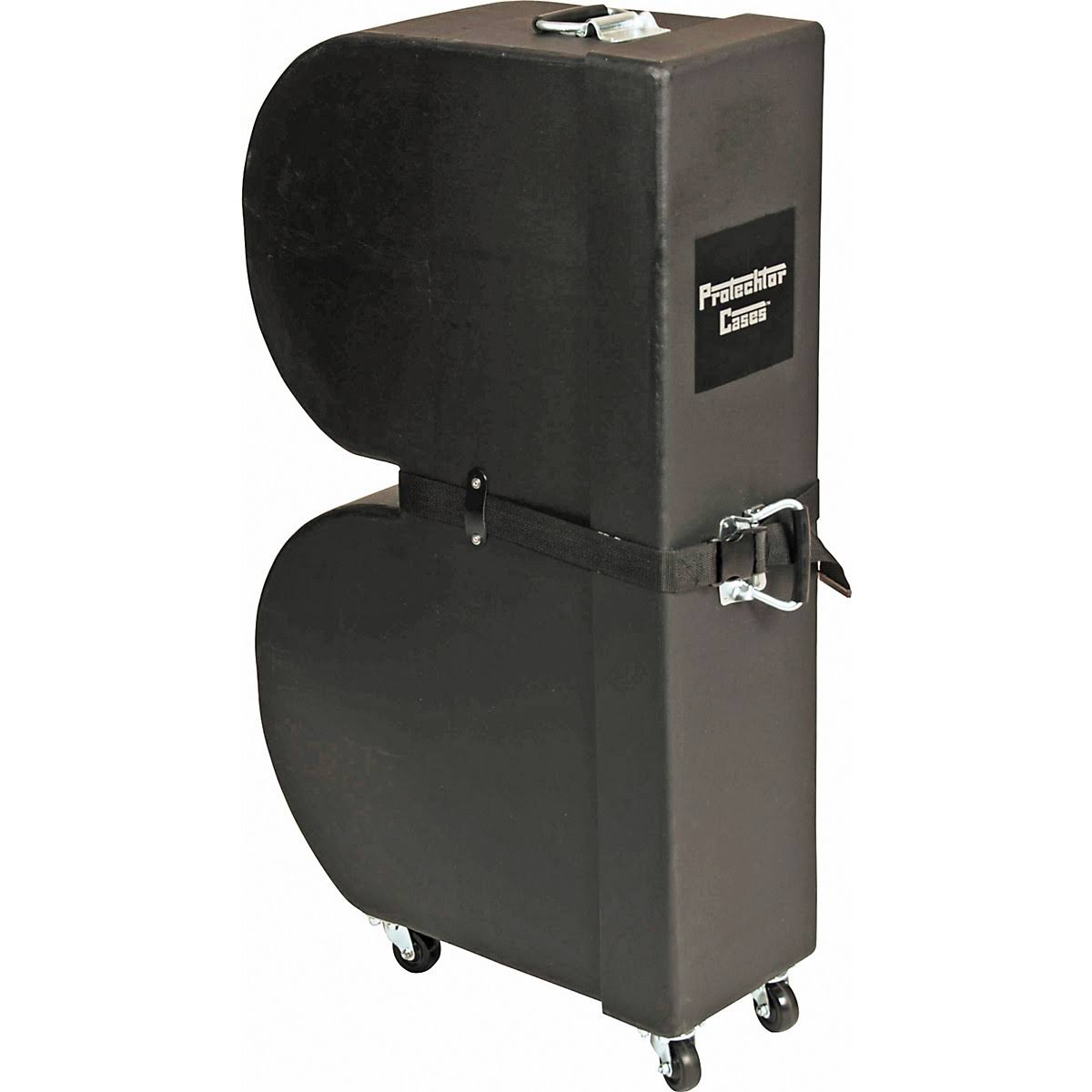 Black Upright Timbale Case with Wheels J782