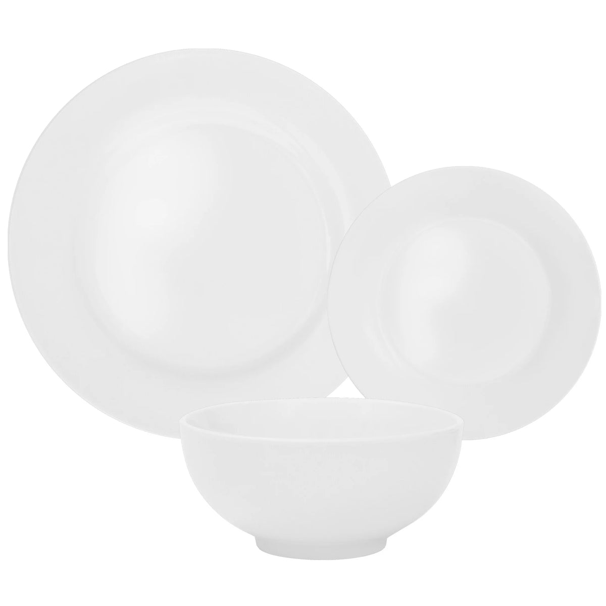 18 Pc White Porcelain Dinnerware Set Z98450