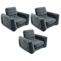 Inflatable Pull Out Sofa Chair Sleeper with Twin Sized Air Mattress I87020