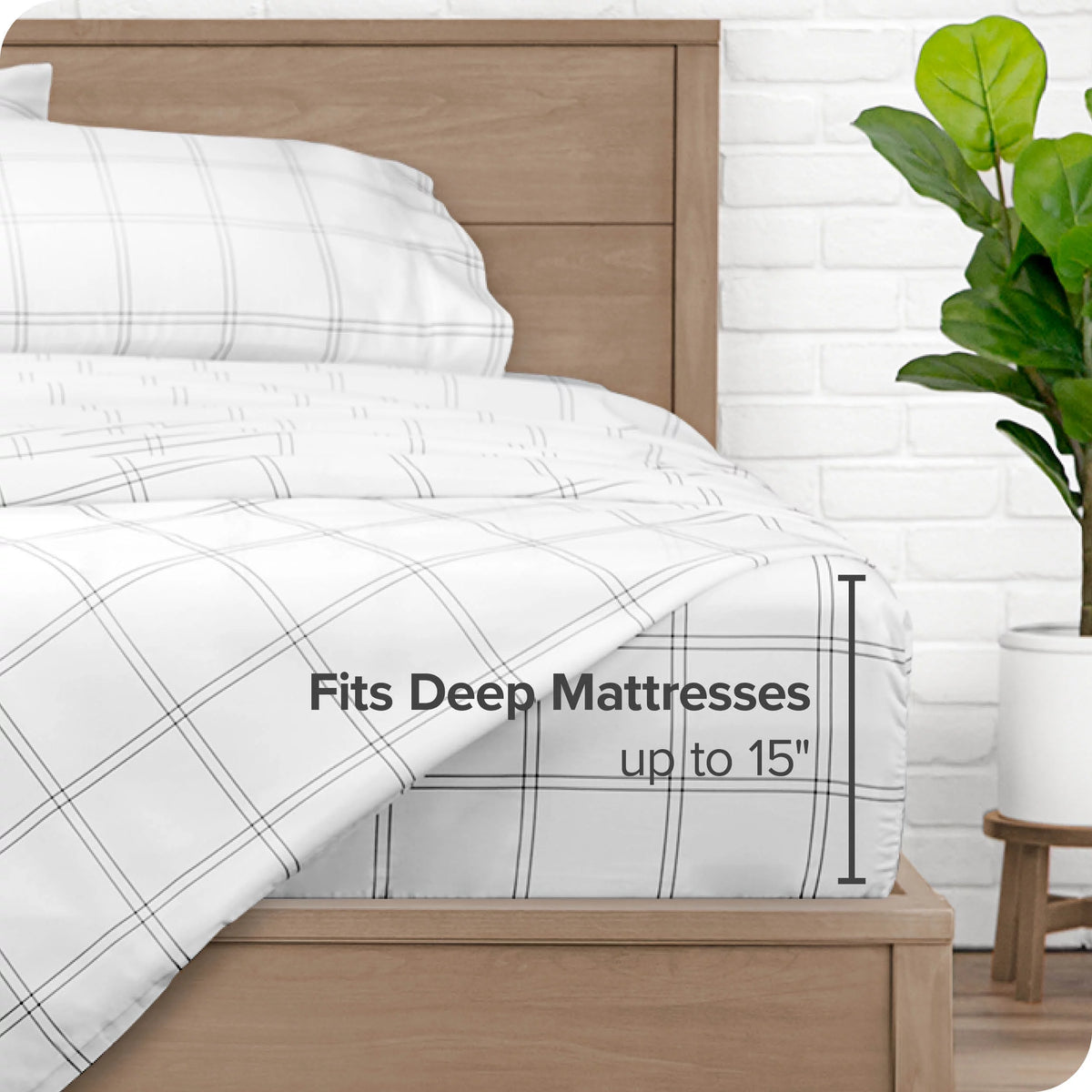 Ultra-Soft 4-Pieces Deep Pockets Queen Sheet Set Z89364