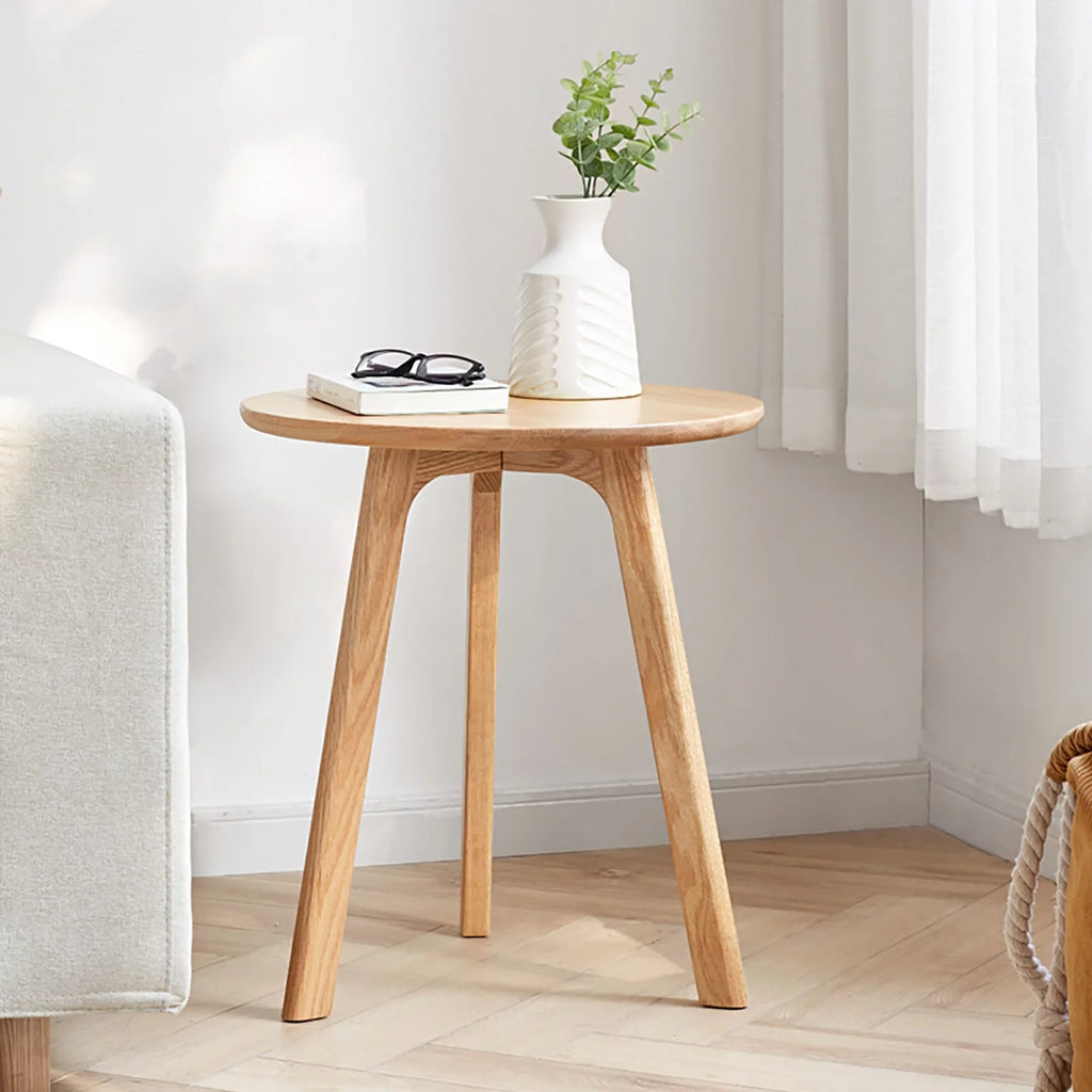 Round Solid Oak Coffee Table J4752