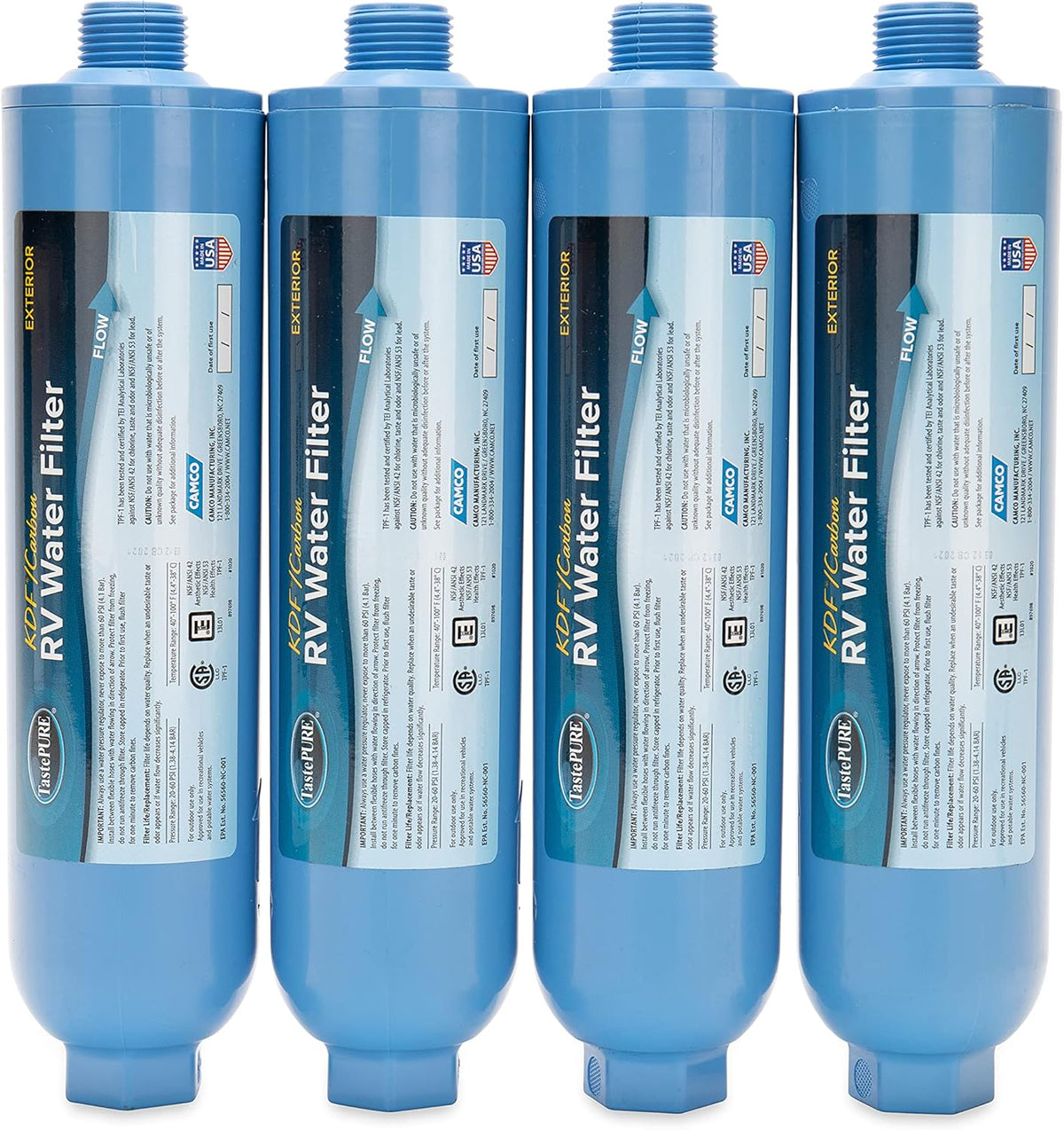 4-Pack Inline RV Water Filter B866198