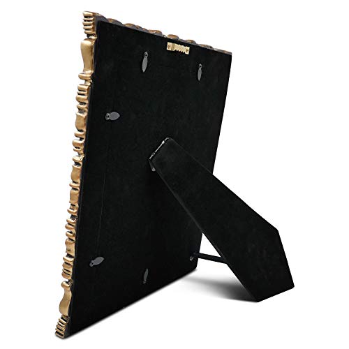 Black 8x10 Vintage Picture Frame with Glass Cover Z10815