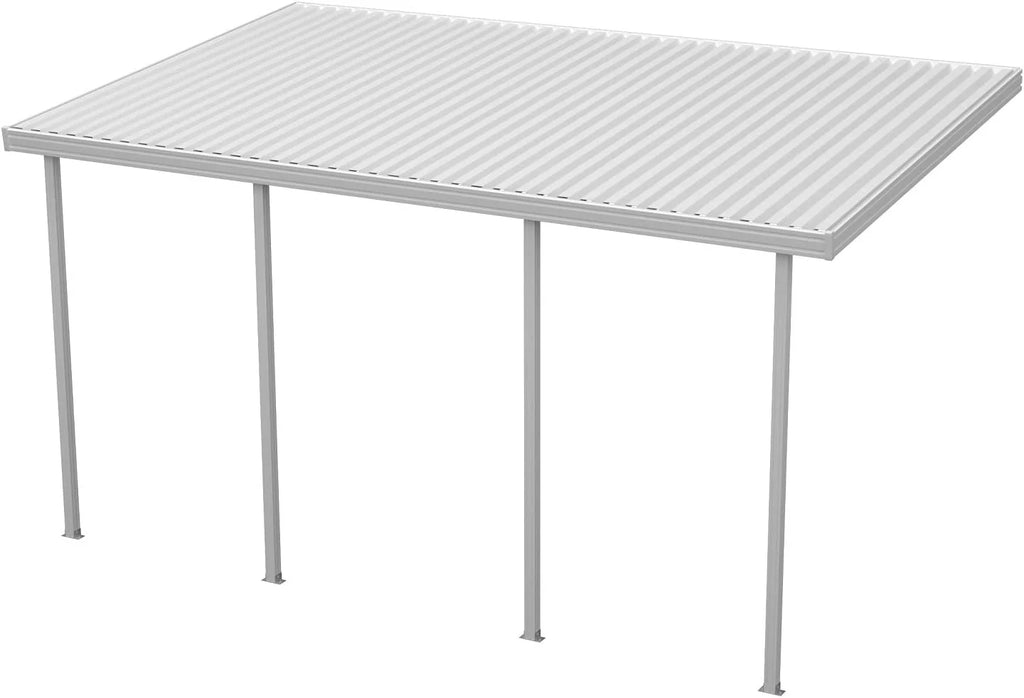 White Aluminum Patio Cover with 4 Posts T4714