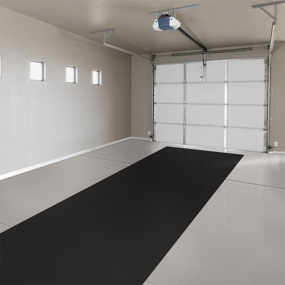 Black 6 Feet x 25 Feet Carpet with Rubber Marine Backing L331