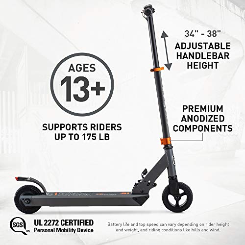 Electric Kids Scooter with Aluminum Handlebars and Frame, Rear Foot Brake Q8716
