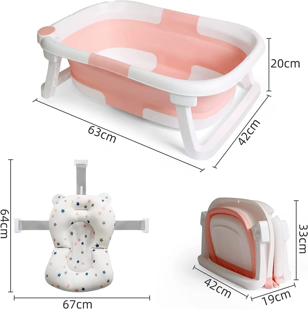 Collapsible Baby Bathtub with Thermometer U663