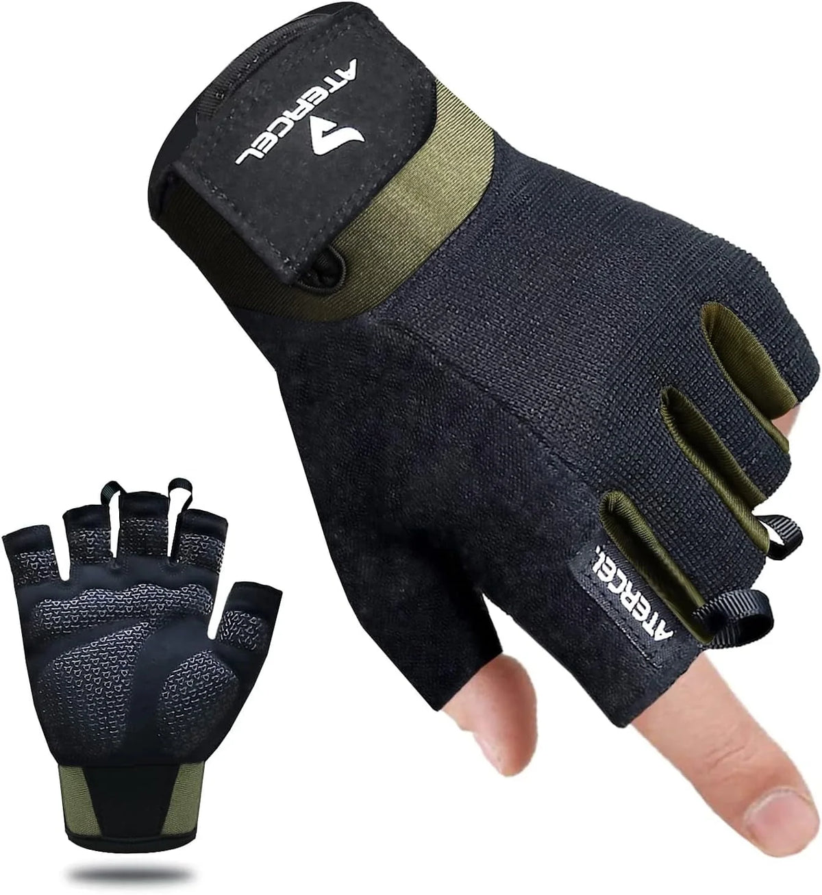 Workout Gloves with Hooks Black L Y562722