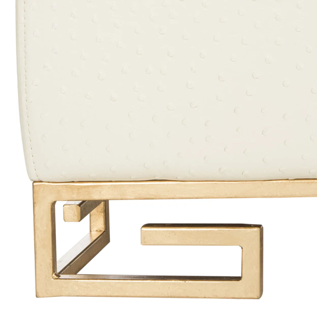Faux Ostrich Tray Ottoman Q9711