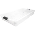 60 qt Latching Plastic Storage Container Clear Grey Set of 2 Y185