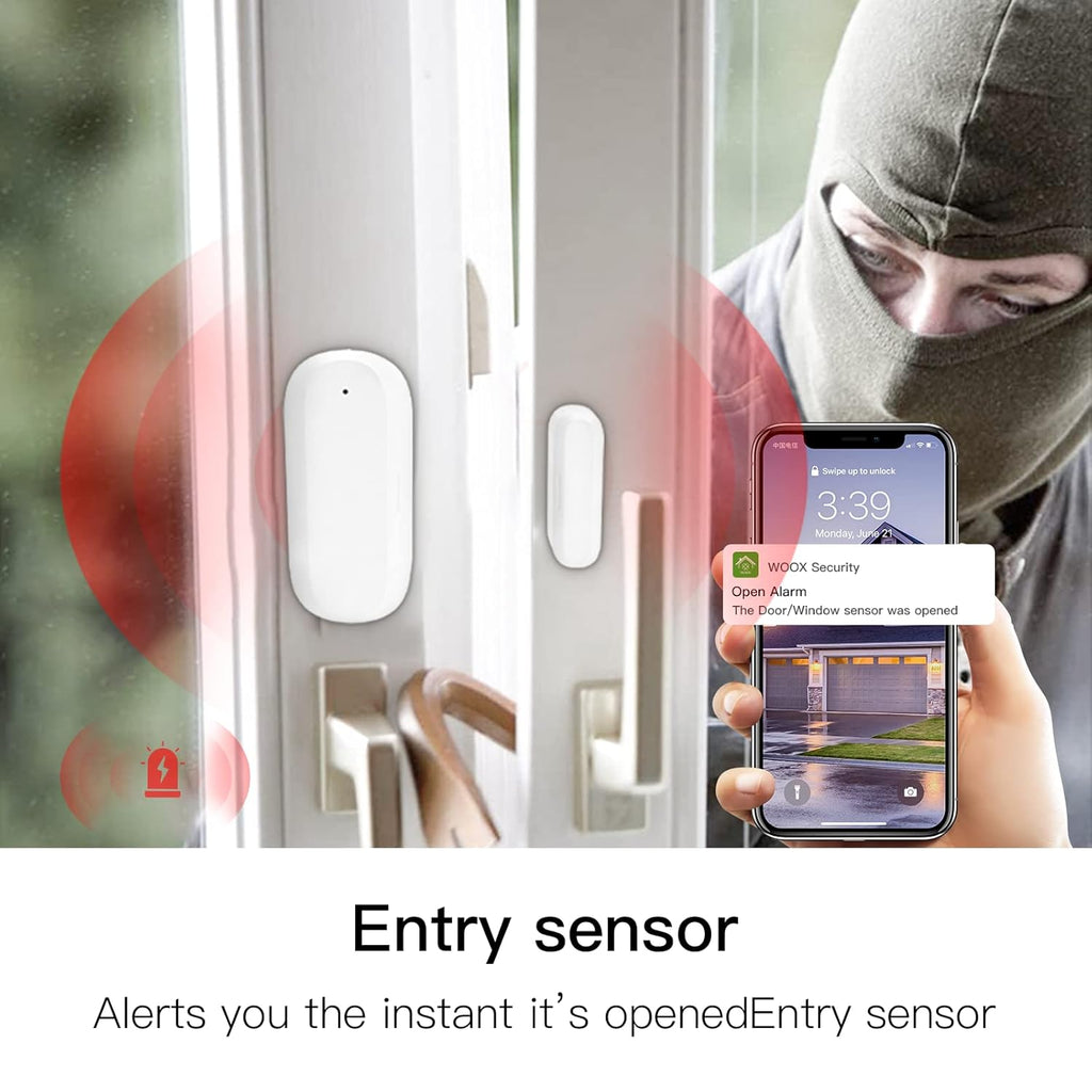 Wireless Home Security System 4 Pieces Kit with Indoor Camera and Motion Detector L35768
