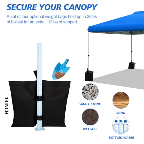 Blue 10x10ft Pop up Canopy Tent with Roller Bag B7204