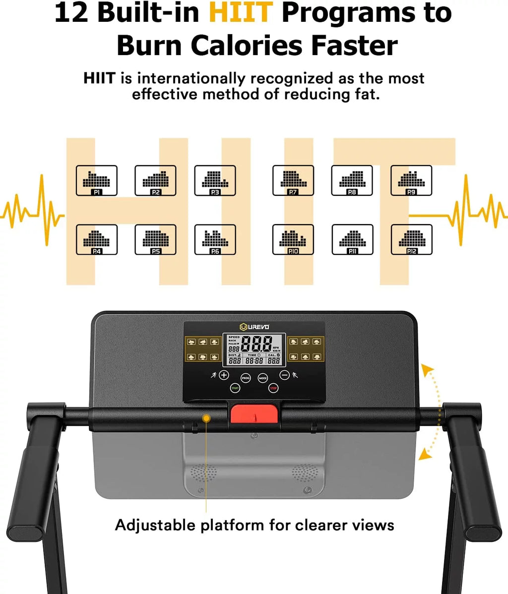 Folding Treadmill 2.25HP Portable Compact with 12 HIIT Modes H77851