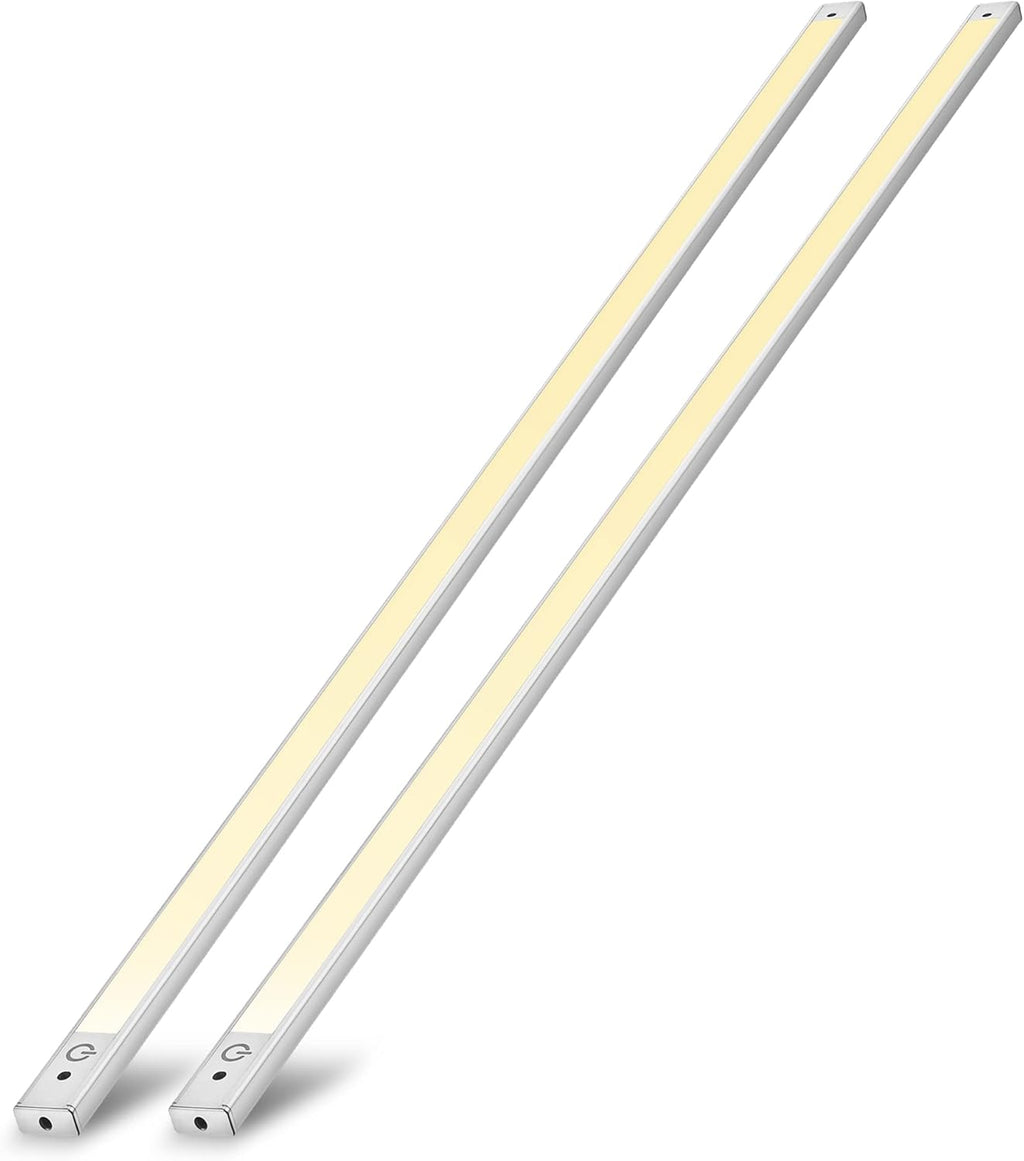 2-Pack 24 inch Under Cabinet LED Light Motion Sensor Plug in Hardwired Warm White E218441
