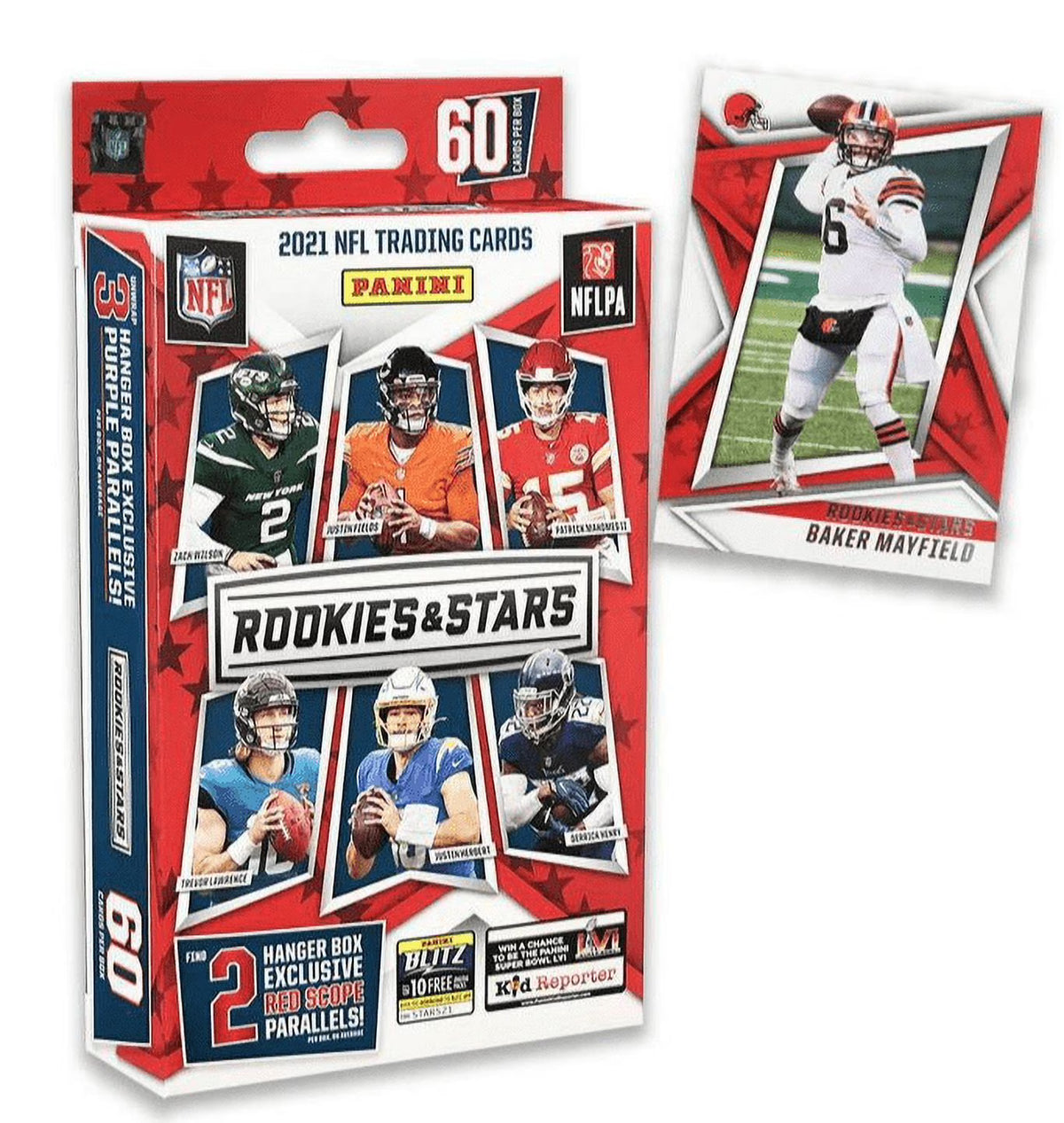 2021 Panini NFL Rookies and Stars Football Trading Card Hanger Box A4573