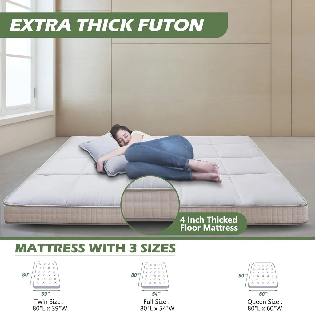 Japanese Floor Futon Mattress Thicken Foldable Roll Up Sleeping Pad J178811