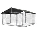 Outdoor Dog Kennel Heavy Duty with Galvanized Chain Link N861409