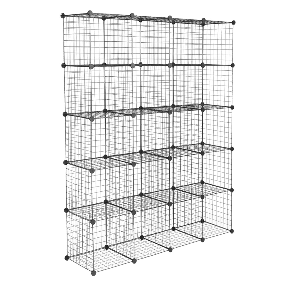 20-Cube Metal Wire Cube Storage Shelves Organizer Q572