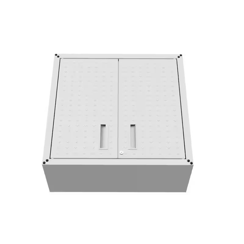 30 in. 2-Shelf Wall Mount Metal Garage Cabinet in White P337942