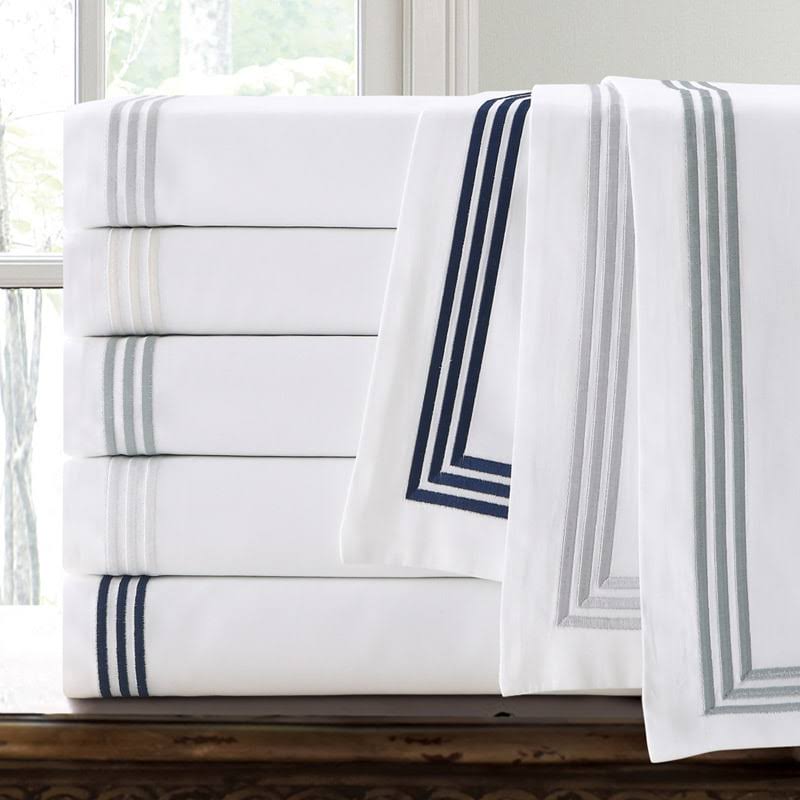 Navy Cotton Sateen 3-Piece Duvet Cover Set H38105