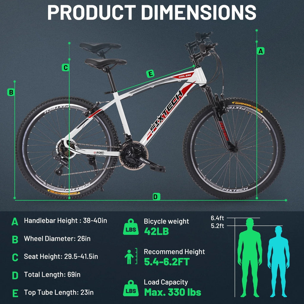 White 21 Speed Mountain Bike G3330