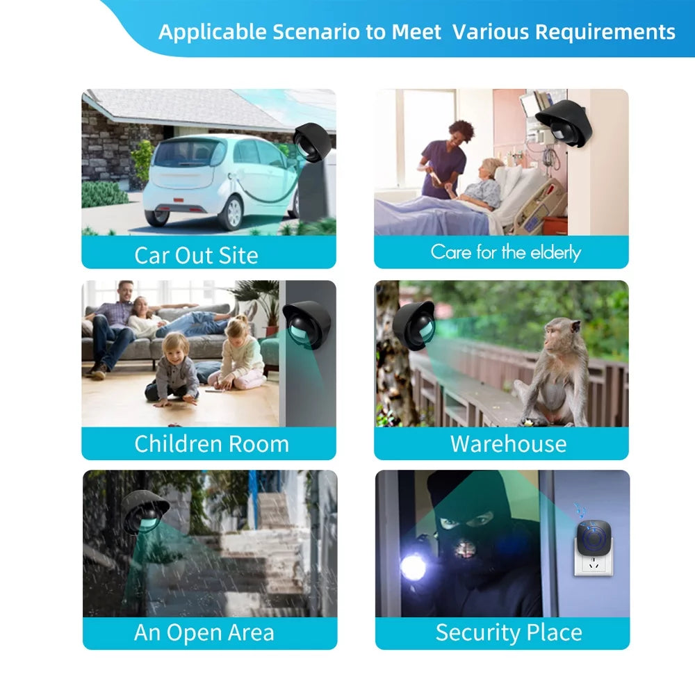 Wireless Driveway Alarm Motion Sensor Alarm 1 Receiver 2 Transmitters J8069