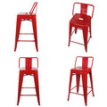 Matt Red Counter Stool O47693