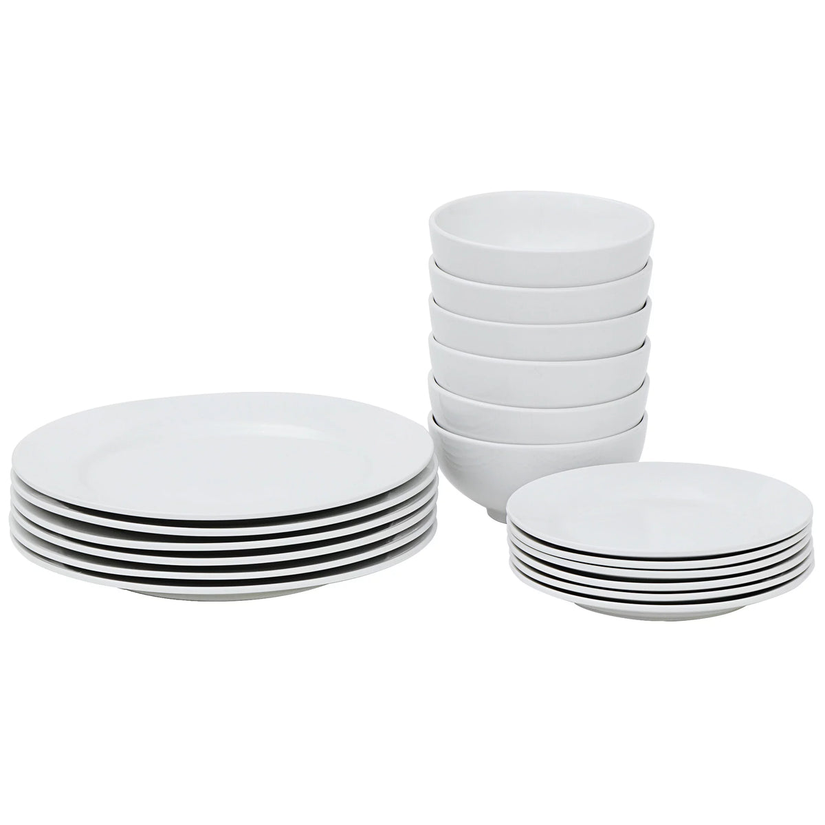 18 Pc White Porcelain Dinnerware Set Z98450