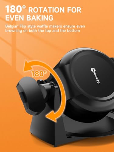 Black 1400W Double Belgian Waffle Iron Nonstick X782
