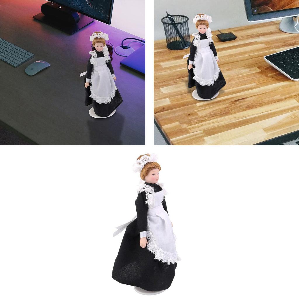 Porcelain Maid Servant Dollhouse Miniature Z566