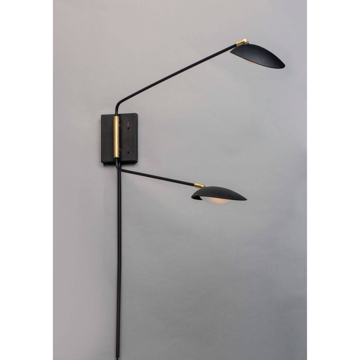 Black Satin Brass LED Wall Sconce M652
