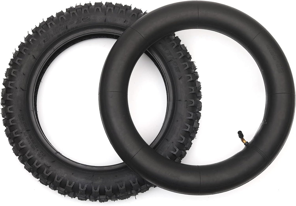 3.00-12 Knobby Motocross Bike Tire and Tube Set with TR87 Valve Stem A313