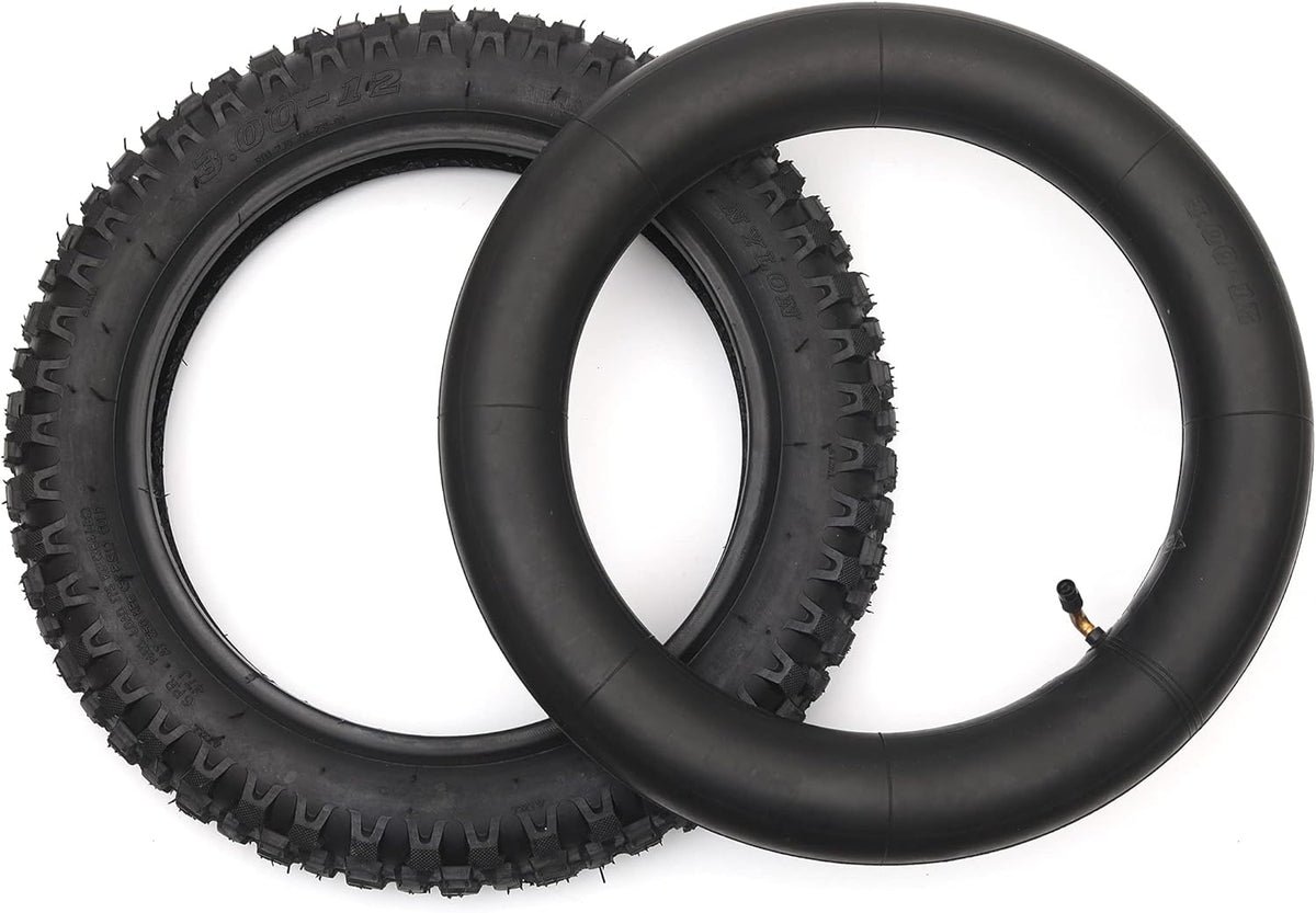 3.00-12 Knobby Motocross Bike Tire and Tube Set with TR87 Valve Stem A313