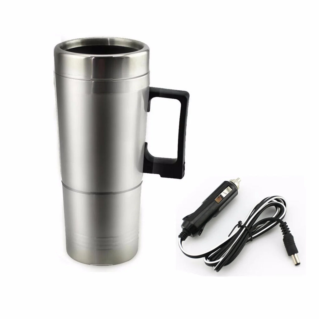Stainless Steel 12V 500ml Heated Travel Mug with Lid U7989