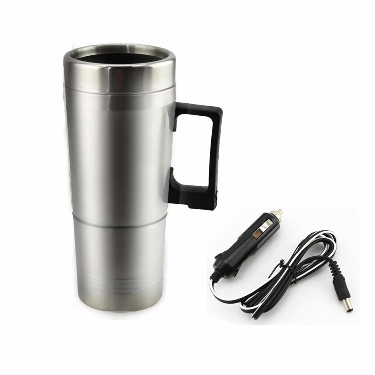 Stainless Steel 12V 500ml Heated Travel Mug with Lid U7989